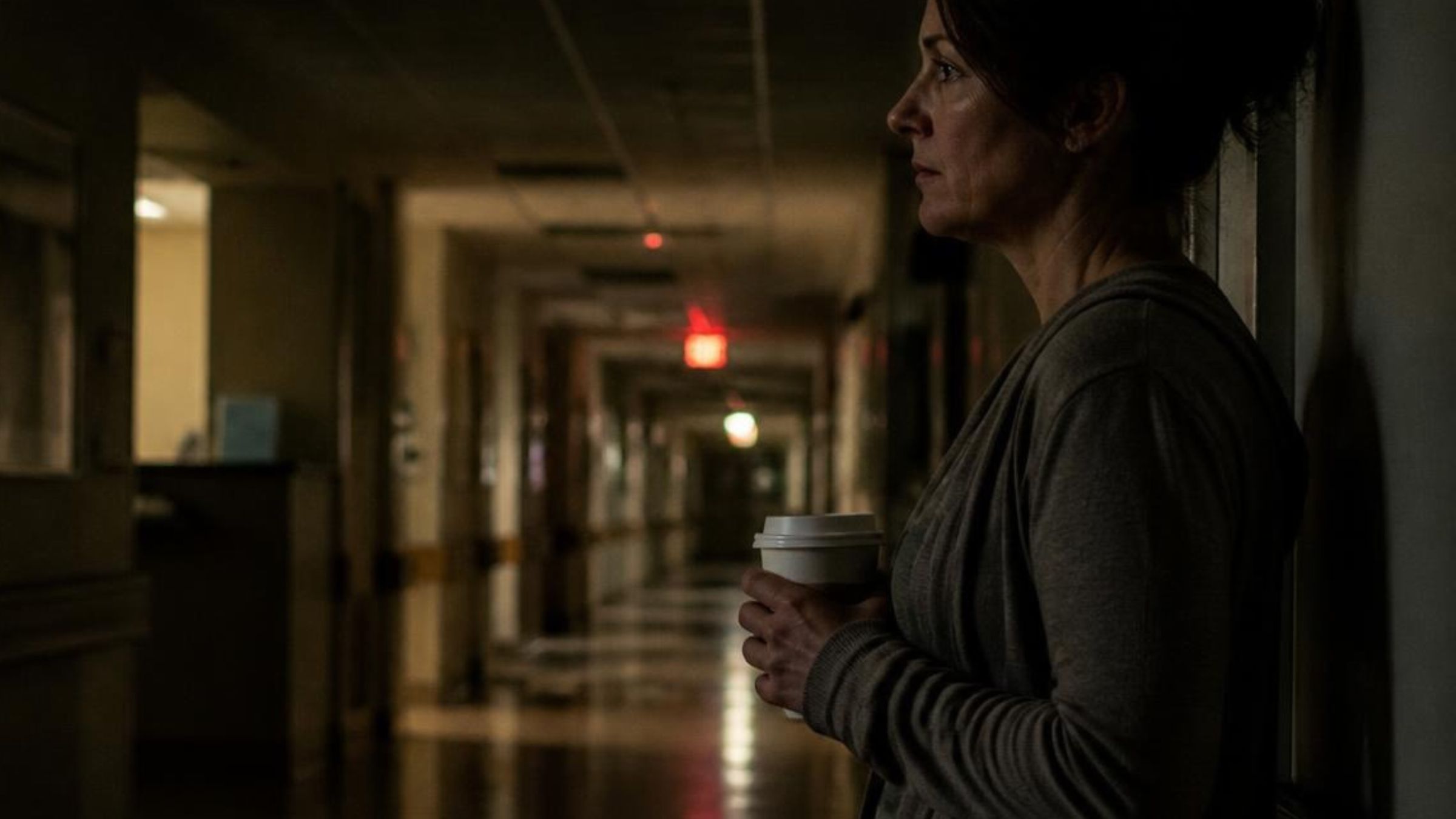 A caregiver waiting alone